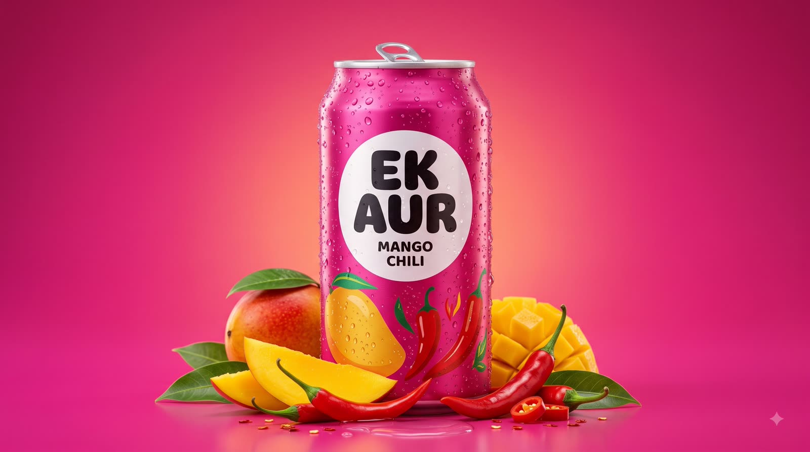 Ek Aur Mango Chili can with fresh mango and red chilies